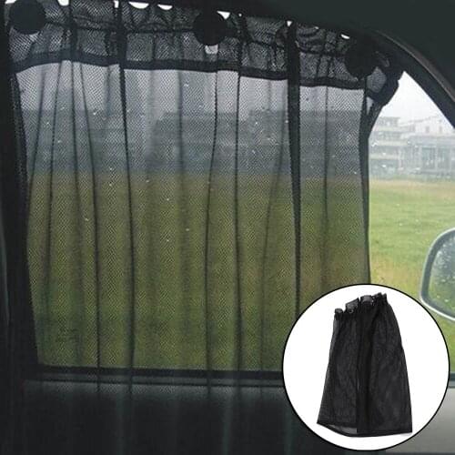 Cover Car sunshade Accessory Mesh 2Pcs Black UV Protection Universal With Suction Cups