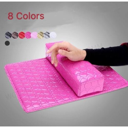2pcs Soft Rectangle Hand Cushion Pillow Nail Art Arm Rest Holder UV Gel Polish Manicure Care Hand Rest Pillow Pad Set Nail Art T