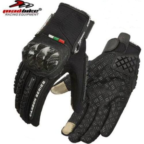 2018 New Summer Breathable Carbon Fiber Anti-fall Cross-country Motorcycle Gloves can Touch Screen Knight Racing Riding glove