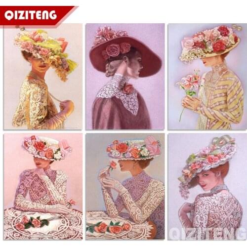 5D Portrait Diamond Painting Elegant Woman Full Square/Round Diamond Mosaic Embroidery Home Decoration New Product Promotion