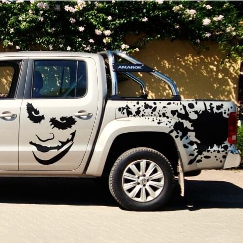 7 Pieces Joker Graphic Vinyl Modified Decoration Car Stickers Decals Fit For SUV PICKUP Body Door Rear Door And Bonnet Custom