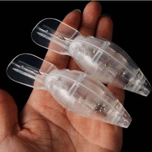 9.5CM/14.57G 20pcs Unpainted Lure Fishing Bait Blank Transparent Crankbait Vib Minnow Wobbler Hard Bait Fishing Tackle