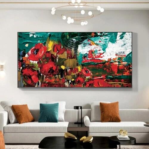 Abstract Art Canvas Paintings Posters Prints Wall Art Picture Flower Painting Poster For Living Room Home Decorative Paintings