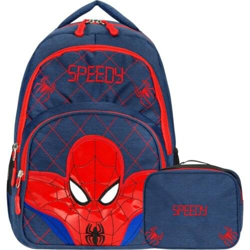 Adalinhome Beslenme Çantalı Üç Bölmeli Okul Çantası Örümcek