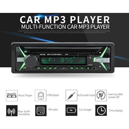 LAMJAD Car Radio 1din Autoradio Aux Input Receiver Bluetooth Stereo Radio MP3 Multimedia Player Support FM/MP3/WMA/USB/SD Card