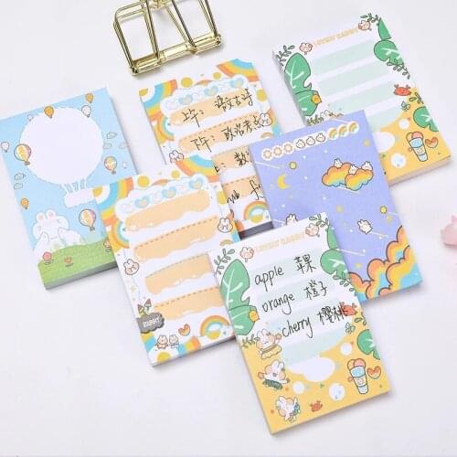 Rabbit Memo Notes N Times Student Message Memo Pad Sticky Notes Korean Stationery Stationary Supplies Sticky Note