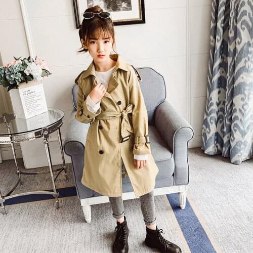 Girls Babys Kids Windbreaker Coat Jacket Outwear 2021 Soft Spring Autumn Cotton Buttons Cardigan School Childrens Clothing