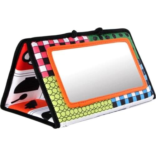 Infant Baby Car Seat Back Hanging Folding Mirror Travel Cartoon Learning Toys