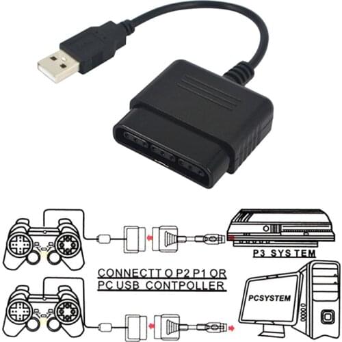 For Sony PS1 PS2 PlayStation Dualshock 2 Joypad GamePad To 3 PS3 PC USB Games Controller Adapter Converter Cable Without Driver