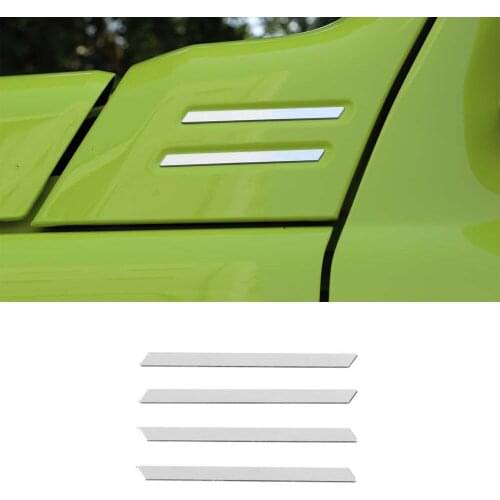 For Suzuki Jimny 2019+ Car A Pillar Column Angle Decoration Strips Trim Stickers Aluminum Alloy Exterior Auto Moldings
