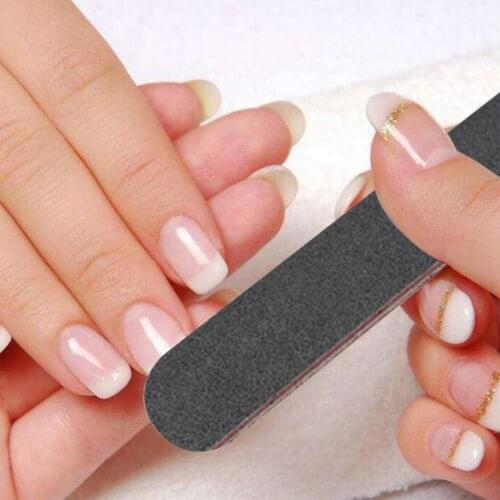 12Set Nail File Double Sided Waterproof 100/180 Grit Nail Art Tips Buffer Sponge