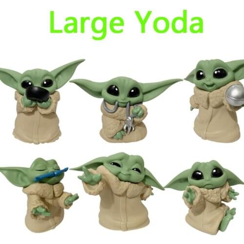 6pcs Star Wars Grogu Mandalorians 15cm PVC Baby Yoda Action figures Model Ornaments decorate collection Childrens toy gifts