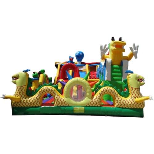 New design giant inflatable slide /commercial outdoor playground inflatable land slide with bouncer