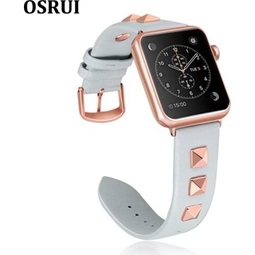 Leather strap for apple watch band correa 44mm 40mm iwatch 38mm 42mm series 6 5 4 3 bracelet belt for apple watch Accessories