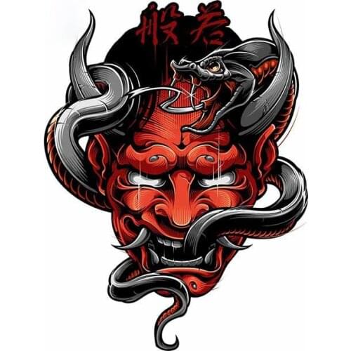 Creative Fine Samurai Car Stickers Refrigerator Waterproof Decal Windshield Anime Decoration Scratch-Proof Sticker Kk13*10cm