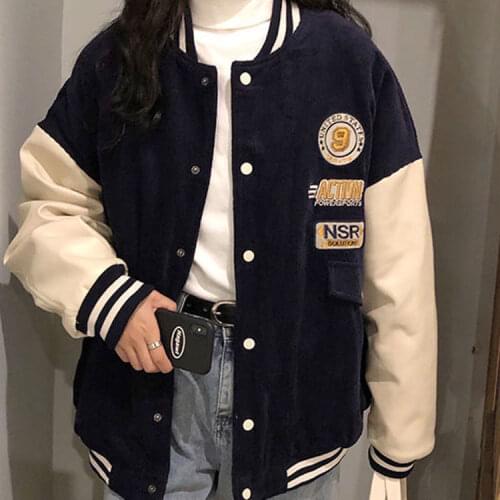 2021 new jacket Female loose Hip Hop baseball uniform commemorative spirit coat spring autumn men women handsome punk streetwear