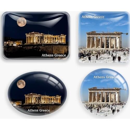Fridge Magnets Athens Greece World Tourist Souvenir glass Refrigerator Magnetic Stickers Home Decor Decoration Gift