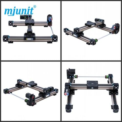 Mjunit MJ50 xy axis with 400x400mm stroke length linear rail and blocks linear rail cnc router guide systems flat