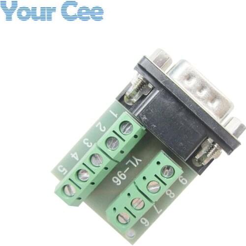 Male RS232 Terminal DB9 Connector Adapter Signals Terminal Module