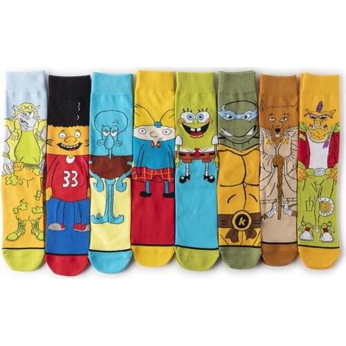 Anime funny animal sock Cosplay Superhero Cotton cartoon personality tube socks trend stockings high quality socks prop