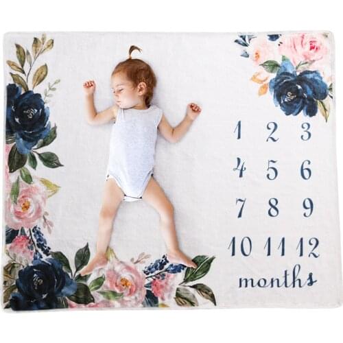Newborn baby Monthly Growth Milestone Blanket photography props Background Cloth Commemorate Rug Background Towel Memory Carpet