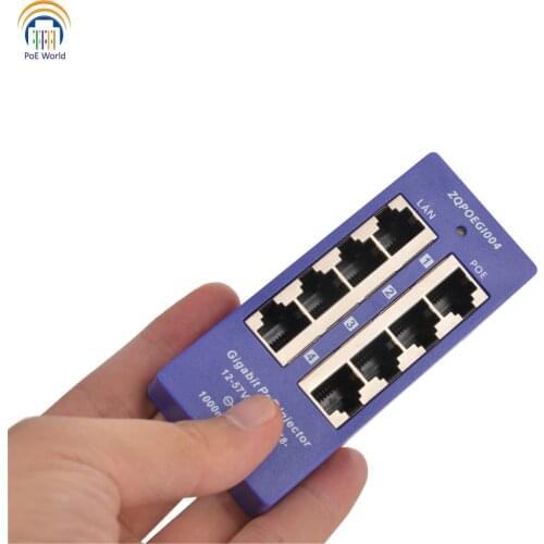 Passive Gigabit PoE Injector ModeB Pin45+/78- 4 Port 1000Mbps PoE Patch Panel 802.3af for MikroTik IP Camera WiFi AP