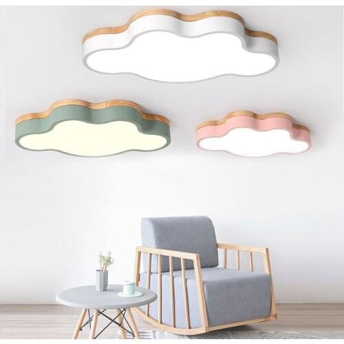 Nordic LED wood ceiling lamp decoration cloud light fixture For Baby Living room kitchen Bedroom Indoor home child ceiling lamp