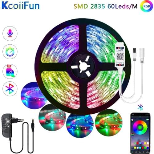 LED Strip Light RGB 2835 5M 10M 15M 20M Waterproof DC 12V 60 Leds / M Flexible Diode Ribbon Bluetooth Controller Home Decoration