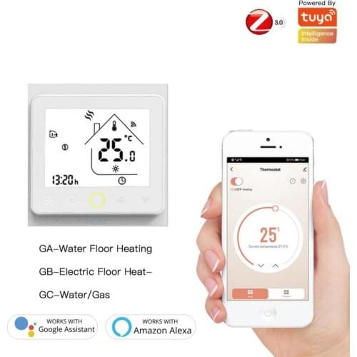 Tuya Smart ZigBee Thermostat Temperature Controller Hub Required Water/Electric floor Heating Water Support Alexa Google Home