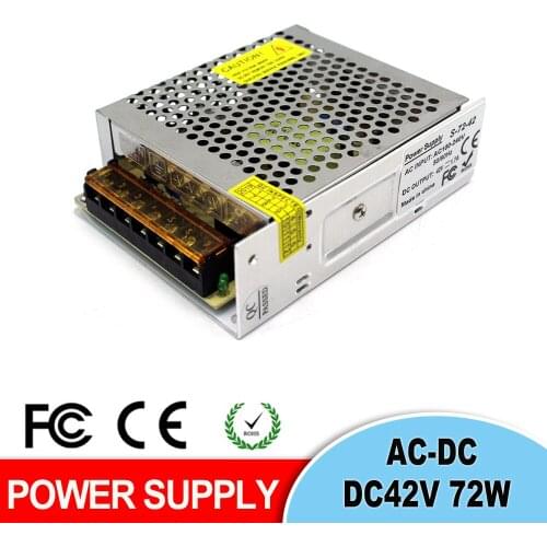 Universal AC DC42V 1.7A 72W Switching Power Supply DC42V Power Adapter Driver lighting Transformer AC-DC SMPS For CNC CCTV AV TV