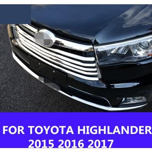 Stainless Steel Front Bumper Skid Protector Guard Plate Cover Trims 1pcs Car Styling FOR TOYOTA HIGHLANDER 2015 2016 2017
