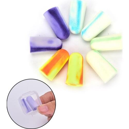 1pair/4Pair Travel Sleep Noise Prevention Earplug Health Care Colorful Soft Foam Ear Plugs Noise Reduction For Travel Sleeping