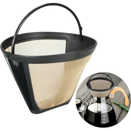 1pc Coffee Filter Mesh Reusable Filter Mesh With Handle Coffee Maker Tea Tool 100% Brand New And High Quality