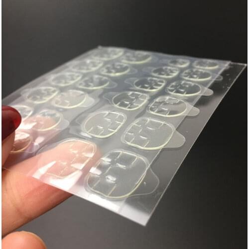 10 Sheets/24pcs Double Sided False Nail Art Adhesive Tape Glue Sticker For Nail Art False Tips Toe For Manicure Fake Tape Tips