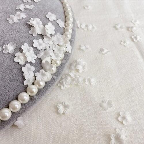 30 Pieces Small White Flower Venise Lace Applique Fabric 12mm