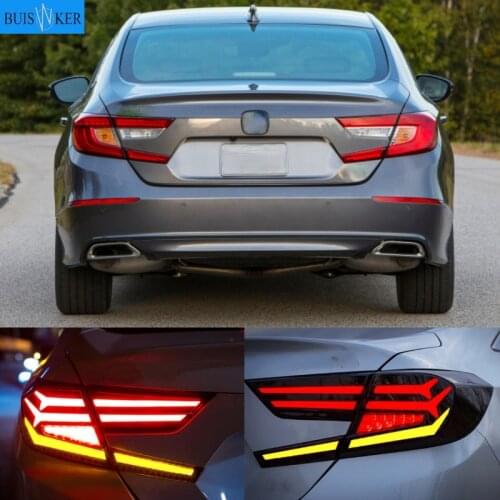 Car Styling Taillight For Honda For Accord 2018 2019 Tail lights LED Tail Lamp Rear Trunk Brake Lamp Cover Smoke Plug and Play