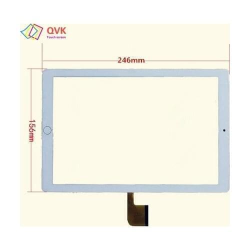 White 10.1 inch P/N MJK-0895-FPC Capacitive touch screen sensor panel repair and replacement parts MJK-0895