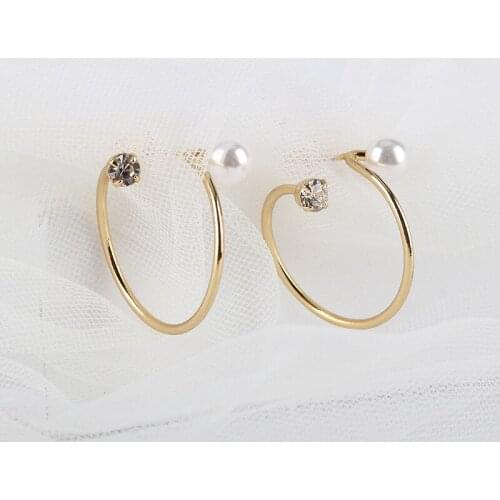 Glitter Rhinestone Big Circle Ear Stud Earrings Womens Geometric Round Crystal Pendant Charm Jewelry Accessories