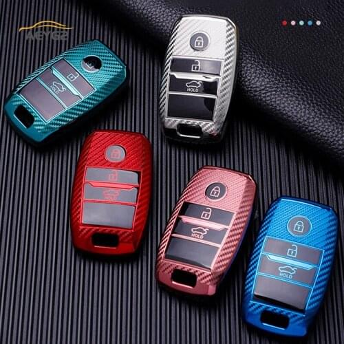 Carbon Fiber TPU Car Key Cover Case Fob For KIA Rio Rio5 Sportage Ceed Cerato K3 KX3 K4 K5 Cerato Sorento Optima Cerato Picanto