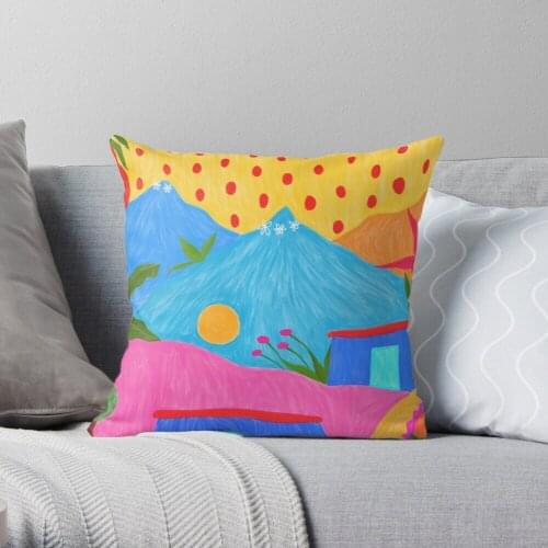 MOUNTAIN VILLAGE Throw Pillow Cushion Cover Polyester throw pillows case on sofa home living room car seat decor 45x45cm