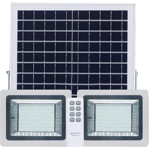 SZYOUMY Waterproof 2 in 1 solar lamp double heads 36leds 63leds 80leds 100led solar floodlight Outdoor Garden street light