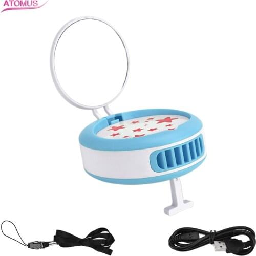 Mini Grafting Eyelashes Fan Air Conditioning Fan USB Painting Nail Art T-bracket Mirror Mascara Dryer Makeup Accessories Tool