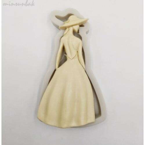 Minsunbak Noble Ladies Style Silicone Mold Fondant Mold Cake Decorating Tool Chocolate Gumpaste Mould