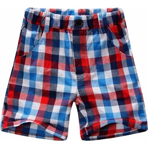 Fashion toddler boy plaid shorts with cotton 100% woven fabric 17BS01 D