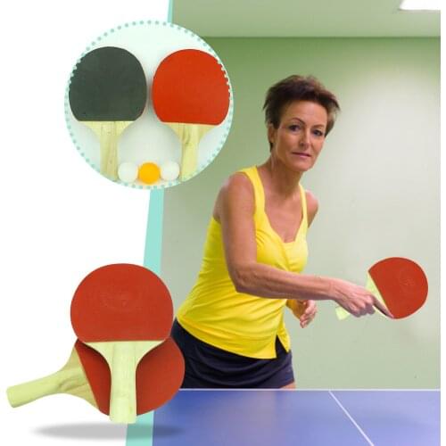 Table Tennis Toys Ping Pong Set 2 Bats Rackets And 3 Balls Set Sport Training Family Party Game Gift
