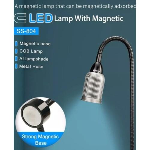 New SUNSHINE SS-804 Magnetic LED Lamp Magnet base COB wick Lamp Aluminum lampshade Universal can Magnetically adsorbed