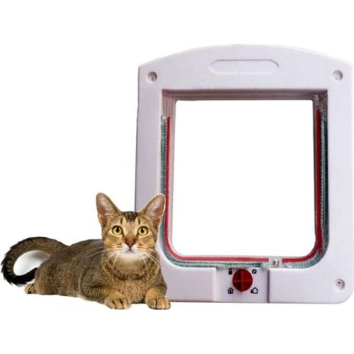 Cat Door Lockable Kitten Flap Tunnel With 4 Way Lock Wall Entry Pet Doors for Cats AUG889