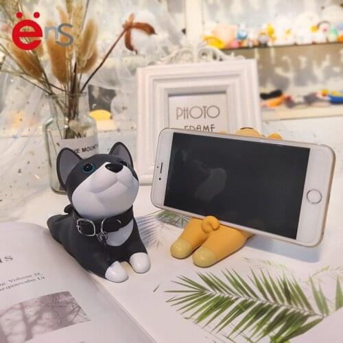 Mobile phone stand desktop decoration dog cartoon creative lazy mobile phone support mobile phone iPad universal support