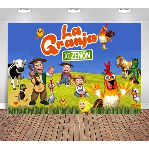 Custom La Granja Photo Backdrops Boys Newborn Baby Shower Birthday Party Photocall Farm Photography Backgrounds