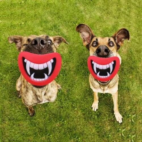 Durable, safe and fun squeak dog toy devils lips sound dog play molar chewing Halloween party gift training pet supplies